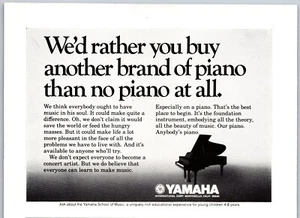 1970 Yamaha Piano Everyone Can Learn To Make Music Print Ad - Bild 1 von 1