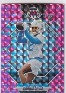 2023 Panini Mosaic NFL Football No. 311 Derius Davis Rookie Pink Camo Prizm - Picture 1 of 2