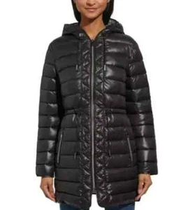 Kenneth Cole Reaction Jacket Womens Small Puffer Black Down Quilte Size XS, S - Picture 1 of 6