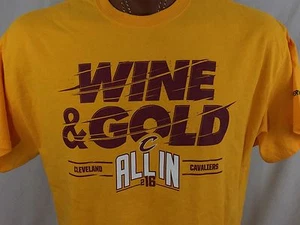 Cleveland Cavaliers Wine & Gold Graphic T Shirt 100% Cotton X-Large - Picture 1 of 1