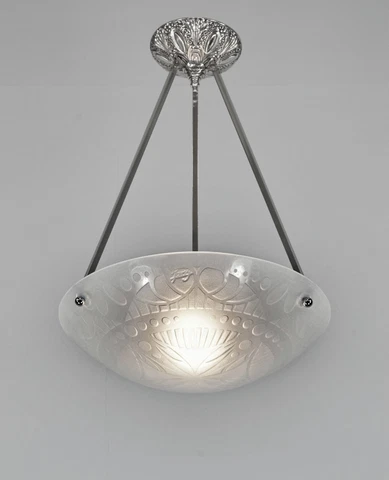 JANY : French 1930 art deco pendant chandelier .... muller daum era lamp France Cover