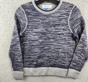 Dylan Gray Knit Pullover Sweater Boys' M Navy/Gray Heather Wool Blend Crew Neck - Picture 1 of 12