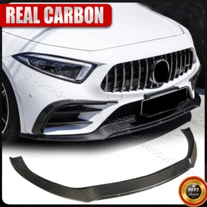 Carbon Fiber Front Bumper Splitter Lip Spoiler For Benz C257 CLS350 CLS450 CLS53 - Picture 1 of 19