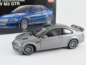 Kyosho 1/18 Bmw M3 Gtr Grigio Argento 08507S - Foto 1 di 13
