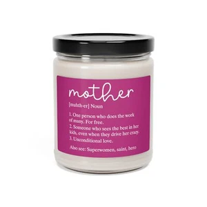 Inspirational Mother Definition Scented Soy Candle, 9oz, Gift for Mother's Day - Picture 1 of 106