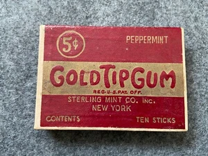 Caja Original Punta Oro Goma Años 30 De Colección, Sterling Mint Co, Nueva York - Caja Vacía - Imagen 1 de 3