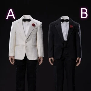 NOVO STUDlO 1/6 Scale Male Men's Black White Suit Model Fit 12in Figure Doll Toy - Picture 1 of 15