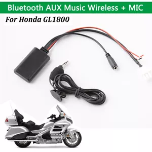 Bluetooth 5.0 AUX Music + MIC Phone For Honda Goldwing GL1800 Wireless Music - Picture 1 of 8