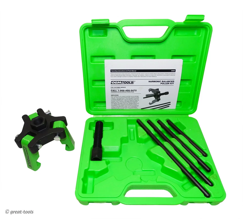 OEMTOOLS 25090 Harmonic Balancer Puller Kit Adjustable 3-Jaw 6 Piece Multi
