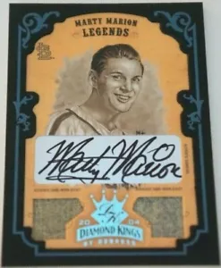 2004 Diamond MARTY MARION St. Louis Cardinals Black Platinum 1/1 GU Jersey Auto - Picture 1 of 2