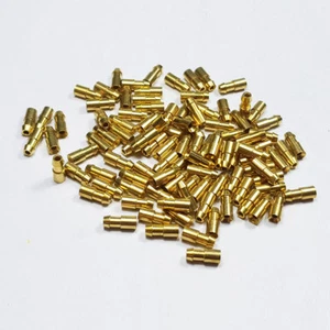 Uninsulated 4.7mm Lucas Type Brass Bullet Terminal Connector Terminals Crimp - Picture 1 of 3