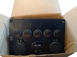 Fxc 5 Gang Rocker Switch -roof Blue LED (5B RED) ( KG074-5R) - Picture 1 of 3
