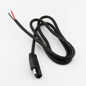1pc 3FT/1M SAE Connector DC Power Automotive DIY Round Connector Cable Black - Picture 1 of 7
