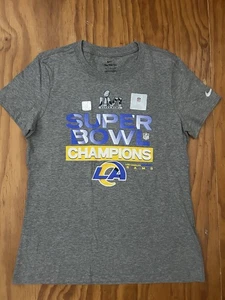 Camiseta Nike Los Angeles Rams Super Bowl LVI Champions para mujer talla S gris - Imagen 1 de 1
