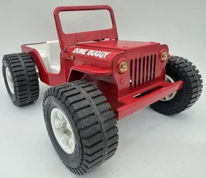Vintage 1970's Red Tonka JEEP Dune Buggy  Pressed Steel W/ Steering Wheel CLEAN! - Picture 1 of 19