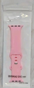 Silicone PINK Band Fits Apple Watch Sizes 38mm, 39mm, 41mm, 42mm Small / Medium - Picture 1 of 4