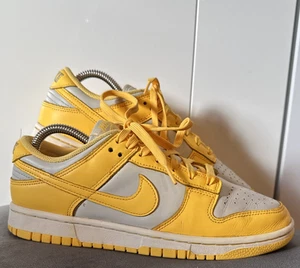 Nike Trainers Low Dunks Citron Pulse Yellow/Grey Women's Size 6 UK (40 EUR) - Picture 1 of 24