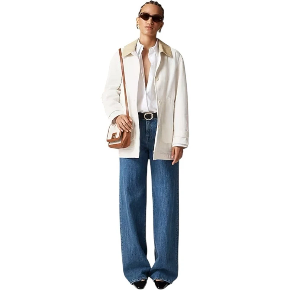 J. Crew Barn Jacket™ en lona talla 2X marfil crema Foto 1 de 4