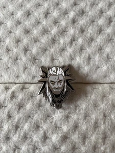 Mondo The Witcher 3 III Wild Hunt Geralt Silver Enamel Pin Becky Cloonan - Picture 1 of 2