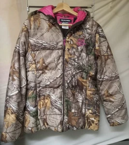 REALTREE Hunting Camo Coat Women’s Large 42-44 Hooded Full Zip Slash Pockets - Picture 1 of 5