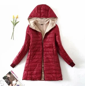 New Ladies hooded cotton coat plush padded jacket warm Lamb wool women outwear - Picture 1 of 21