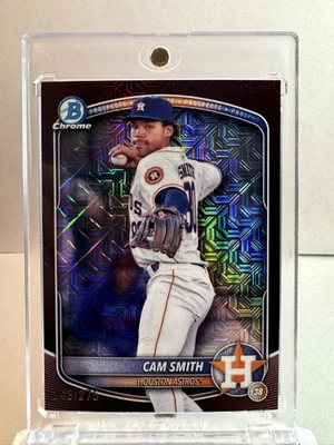 Cam Smith Burgundy Mojo Refractor 243/275 | 2025 Bowman Chrome Prospects BCP-48 - Image 1 of 2