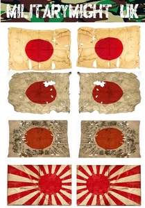 1 /35 - 1/32 SCALE  FLAGS JAPAN WAR TORN BATTLE DAMAGED - Picture 1 of 1