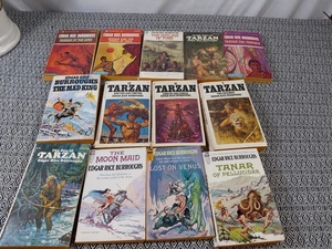 Lot Of 13 EDGAR RICE BURROUGHS Adventure/Sci-fi Novels 60s VINTAGE  PB Books - Imagen 1 de 15