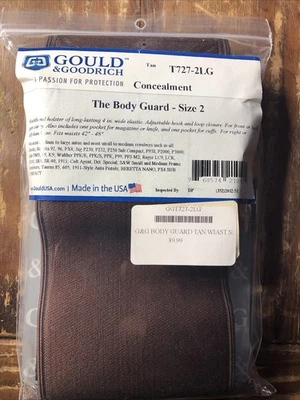 Gould & Goodrich T727-2LG Body Guard Cintura Funda Talla 2 Grande 42"-48"" Foto 1 de 4