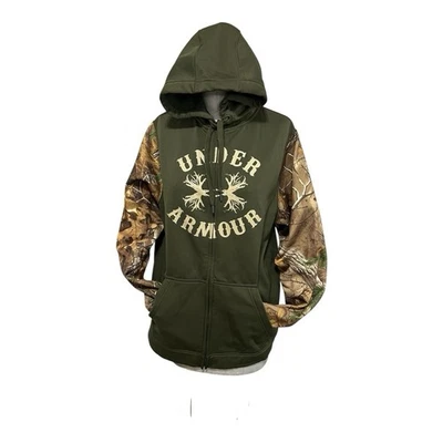 Under Armour Green Realtree Long Sleeve Full Zip Hooded Jacket Fleece Interior M - Image 1 of 4