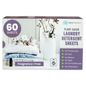 Plant-based Laundry Detergent Sheets - Non-, Hypoallergenic, Biodegradable - ... - Picture 1 of 6