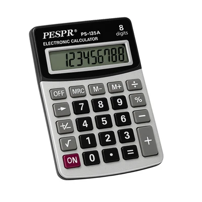 Taschenrechner 8-Stellig Handlicher Tischrechner Klein 11cm Schule Büro Rechner - Bild 1 von 3