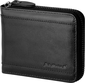 Mens RFID Blocking Wallets Zipper Leather Wallet for Men Bifold RFID Card Holder - Picture 1 of 12