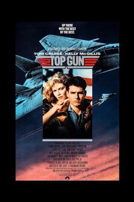 NEW TOP GUN 1986 MOVIE POSTER PREMIUM WALL ART PRINT SIZE A5-A1 - Image 1 of 4