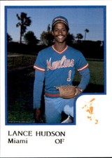 1986 Miami Marlins ProCards #12 Lance Hudson Riverside California Baseball Card