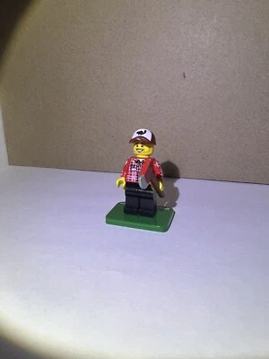 LEGO Minifigure Series 5 (8805) - LUMBERJACK - RETIRED W/ GREEN STAND NEW Foto 1 de 3