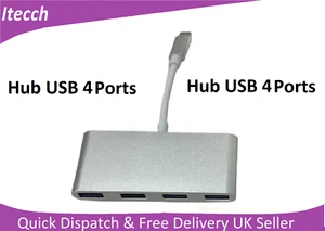 Hub port 4 USB hub to type c Adapter For Apple Macbook Samsung HUAWEI - Picture 1 of 3