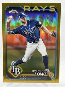 2024 Topps Chrome BRANDON LOWE GOLD #45/50 Tampa Bay Rays #286 - Picture 1 of 7