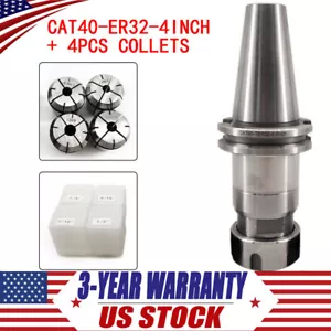 CAT40 ER32 4" Schwimmender Gewindebohrerhalter Spannfutter mit 4 Stück Gewindebohrer Spannzangen für CNC-Maschine - Bild 1 von 12