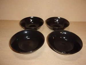 SET OF 4 GIBSON BLACK 6-1/4" SOUP/CEREAL BOWLS - Picture 1 of 3