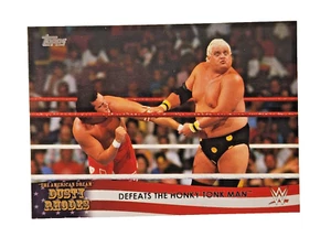 2016 Topps WWE Amercian Dream Dusty Rhodes Tribute Defeats The Honky Tonk Man #1 - Imagen 1 de 2