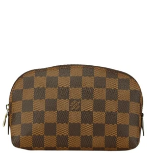 LOUIS VUITTON Damier Pochette Cosmetic PM Pouch Cosmetics Pouch N47516 Women... - Picture 1 of 8