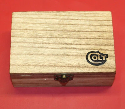 COLT Firearms Wood Box Case 5.87" x3.90" x 2.29" - Image 1 of 3
