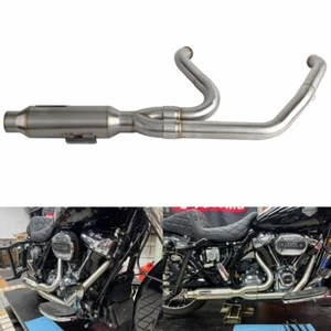 Full 2-into-1 Exhaust System Muffler For Harley 2017-Up Street Glide Road Glide - Picture 1 of 9