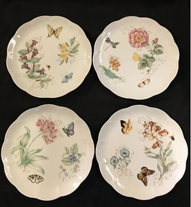 Menge 4 Lenox Schmetterlingswiese Louise LeLuyer 11" Überbackene Essteller - Bild 1 von 8
