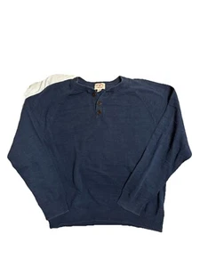 Brooks Brothers Men's Red Fleece Knit Henley Sweater Cotton Blend Size XL - Picture 1 of 4