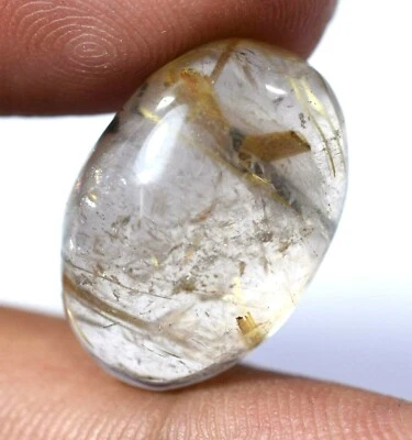 21.15 Ct Natural Rutilated Crystal Inside Golden Hair Top Quality Loose Gemstone - Image 1 of 4