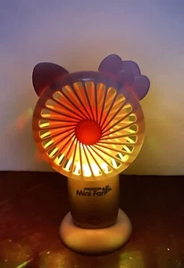 HelloKitty Mini Fan Handheld USB Charging Portable Electric Fan Summer Cute - Picture 1 of 6
