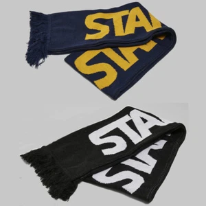 Sciarpa starter supporter sciarpa unisex nero bianco giallo maglia frangia tifoso sportivo - Foto 1 di 7