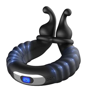Vibrating Cock Rings Adjustable Penis Ring Silicone Rechargeable For Men Sex Toy - Picture 1 of 4